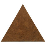 Globus Cork - 10.37"x12" Globus Cork Triangle Tiles, Set of 70, Golden Oak - Unique Cork Floor Tiles are an eco-friendly flooring choice. They are soft, warm and quiet underfoot. The triangle shape offers a range of design options especially if other colors are purchased. The triangle is an equilateral triangle with all 3 sides measuring 12" in length.  Cork tiles are a natural product and color variations are normal. These tiles have 3 coats of a water-based polyurethane sealer on them and a coat of water-based contact adhesive on the back. You need to purchase adhesive to apply to your subfloor (Item # HAdhesGal or # HAdhesHalf) for the adhesive to work.  We recommend that you purchase sealer (Item #HEZsealLit) for an additional coat of sealer to apply after the cork tiles have been installed.  70 tiles, 30 sf/box.
