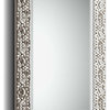 Wall Mounted Mirror, Pewter Bevelled Edge Design, Simple Modern Style