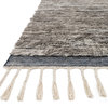 Loloi Hand Knotted Khalid KF-04 Pewter/Ink Area Rug, 18"x18" Sample