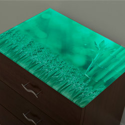 Modern night stand/side table with glowing lights - Kids Lighting
