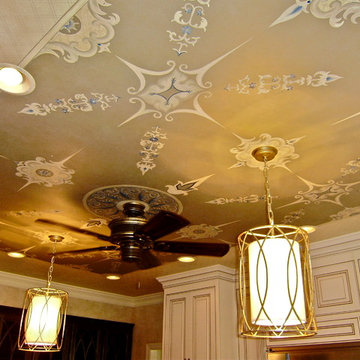 Hand painted ceiling mural