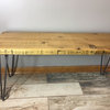 Urban Loft Reclaimed Wood Console Table, 12x60x18, Dark Walnut