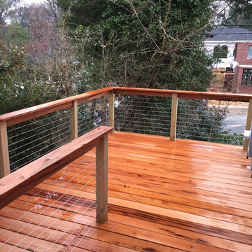 Tigerwood Ramp with Cable Railing