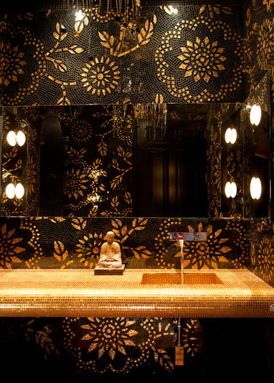 Asian Powder Room by SL Design