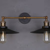 2-Light Vintage Wall Sconce With Umbrella Shades, Large