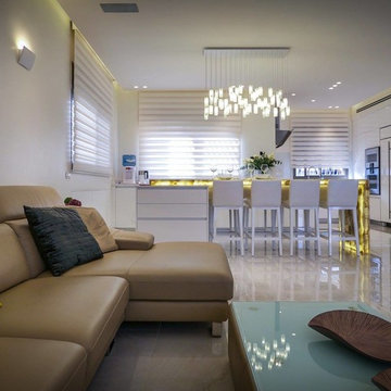 CONTEMPORARY KITCHEN CHANDELIER, MODERN RAIN DROPS LIGHTING by GALILEE LIGHTING