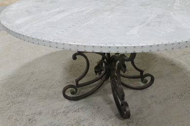 Round Solid Zinc Dining table