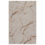 Jaipur Living - Jaipur Living Shattered Handmade Abstract Light Gray and Gold Area Rug 5'x8' - The hand-tufted Fragment collection features nature and mineral-inspired motifs that offer the perfect patterned intrigue to modern spaces. The Shattered rug features a fractured abstract design in a neutral colorway of light gray, gold, taupe, and ivory. The cut and looped pile combines with a luxe wool-viscose blend for a stunning range of texture, luster, and dimension.