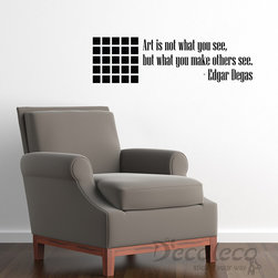 Optical illusion with Edgar Degas Art quote wall decal - Wall Decals