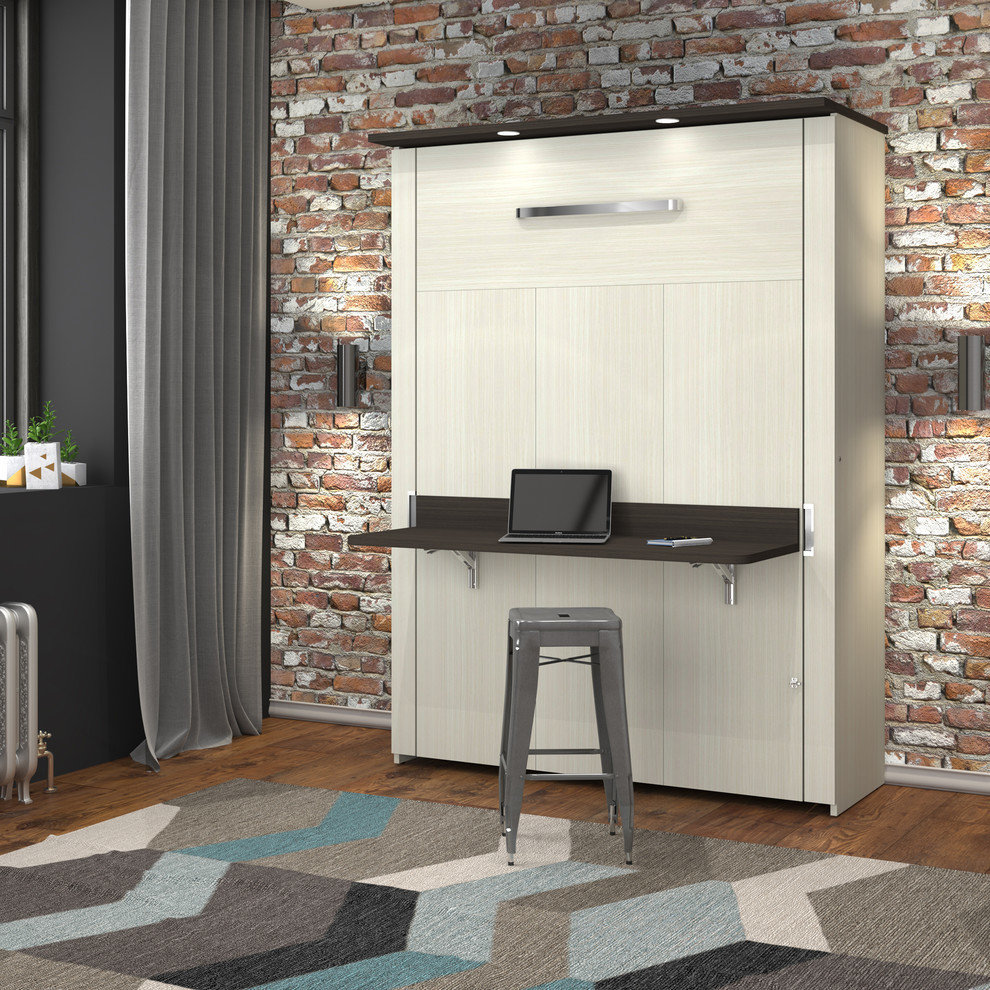 Bestar Lumina Full Wall Bed With Desk - Transitional - Murphy Beds - by ...