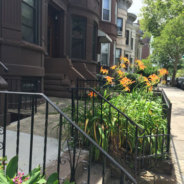 Bay Ridge, Brooklyn, Backyards and Large Apartment Building Sidewalk Space