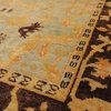 6'1''x9'1'' Hand Knotted Wool Oushak Oriental Rug Pale Aqua Color