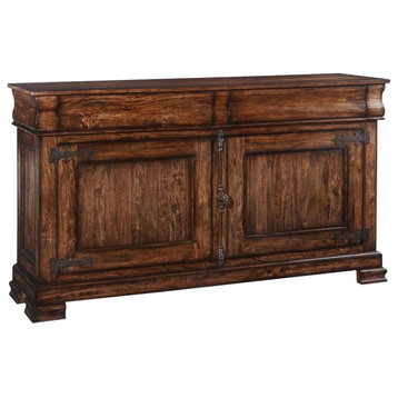 Sideboard Louis Philippe Rustic Distressed Wood French Cremone 2 Door