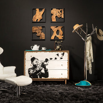 Enzo White Leather Swivel Chair