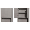 2-Door Wall-Mounted Bathroom Storage Cabinet, Gray Oak