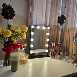 Impressions Vanity Hollywood XL Tri Tone 360 Degree Tilt LED Makeup Mirror with Bluetooth, Lighted Vanity Mirrors with Wireless Charging Dock and Soft-Touch Sen - Makeup Mirrors