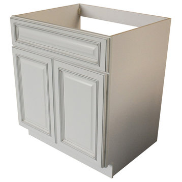 Sunny Wood RLB30S-A Riley 30"W x 34-1/2"H Double Door Base - White