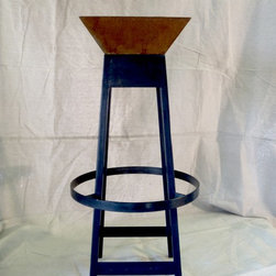 Blue Stool - Living Room Chairs