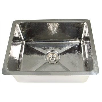 Nantucket Sinks Hammered Rectangle Kitchen/Laundry Sink, 23"x18"x9"