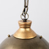 Dawson I Silver Toned Metal Dome Pendant Light