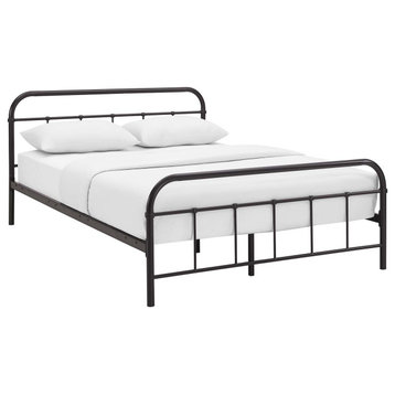 Brown Maisie Queen Stainless Steel Bed Frame