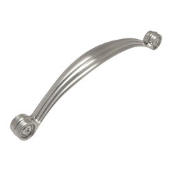 Cosmas - Cabinet Pull, 5" Hole Centers, Set of 25, Satin Nickel - Cabinet And Drawer Handle Pulls