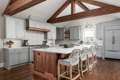 Example of a transitional kitchen design in Charlotte