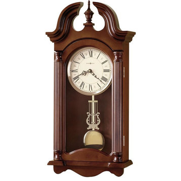 Howard Miller Everett Chiming Pendulum Wall Clock - Nighttime Chime Shut-Off
