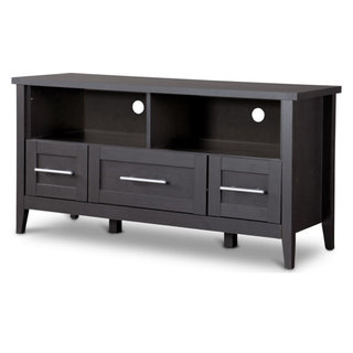 Espresso TV Stand Small Transitional Entertainment Centers And