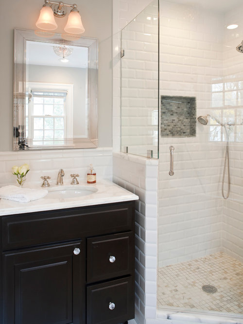 White Subway Tile Shower Ideas, Pictures, Remodel and Decor
