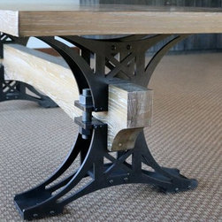 Cerused Oak Truss Dining Table - Dining Tables