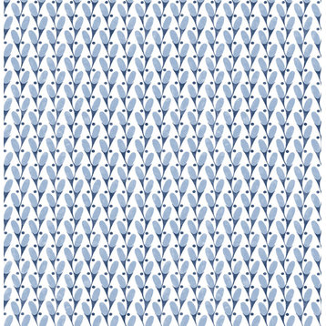 Landon Blue Abstract Geometric Wallpaper Bolt
