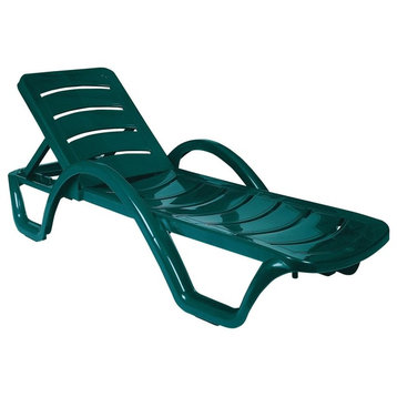 Compamia Sunrise Pool Chaise Lounges, Set of 4, Green