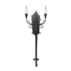 SC-169 Hand Forged Iron Wall Sconce - Wall Sconces