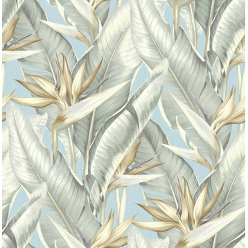 Arcadia Blueberry Banana Leaf Wallpaper, Bolt