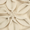 Cream Pinwheel Floral Petal Down Filled Throw Pillow