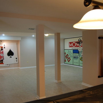Poker Themed Mural hand-painted in a Game Room in Clinton, Maryland