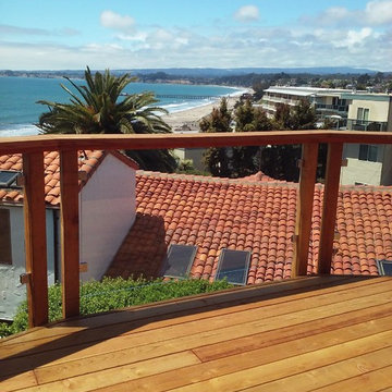 Glass Railing over looking the Aptos Cement Ship in Rio Del Mar