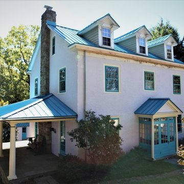Replacing 90-Year-Old Slate Roof with Pacific Blue Standing Seam Metal Roof in A