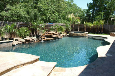 Inspiration for a coastal pool remodel in Houston