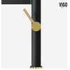 VIGO Edison Pro Pull-Down Kitchen Faucet, Matte Brushed Gold/Matte Black