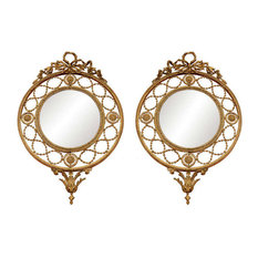 Pair of Nosotti Openwork Round Mirrors