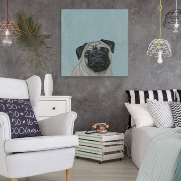 "Grimace Face" Painting Print on Wrapped Canvas