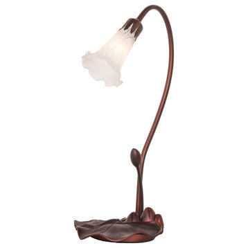 16 High White Pond Lily Accent Lamp