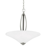 Sea Gull Lighting - Sea Gull Lighting 6613203-962 Metcalf - Three Light Pendant - Metcalf Three Light Up Pendant in Autmumn Bronze wMetcalf Three Light  Brushed Nickel Satin *UL Approved: YES Energy Star Qualified: n/a ADA Certified: n/a  *Number of Lights: Lamp: 3-*Wattage:75w A19 bulb(s) *Bulb Included:No *Bulb Type:A19 *Finish Type:Brushed Nickel