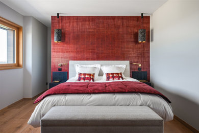 クレルモン・フェランにあるトランジショナルスタイルのおしゃれな寝室のインテリア