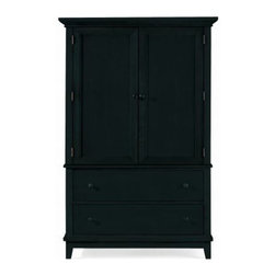 American Drew 181-250B Door Chest- Black Sterling Pointe - Armoires And Wardrobes