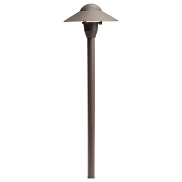 Textured Architectural Bronze Dome Path Light 6in