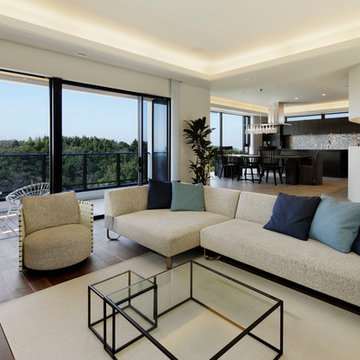 鎌倉山の暖炉のある別荘