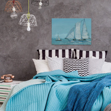 "Sailing Boat" Painting Print on Wrapped Canvas